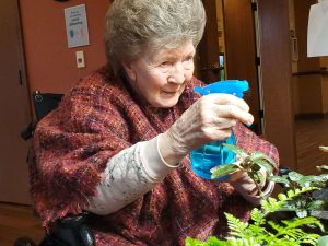 Sharon caring for Eldergrow Garden
