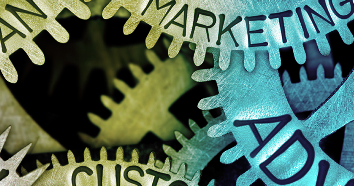 cappella digital marketing solutions gears with marketing words