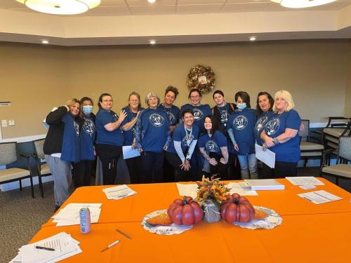 Team members at Cappella of Grand Junction celebrate Thankful Thursday
