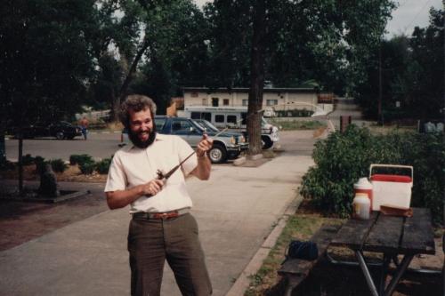 The early years - Jim as an Activities Associate fishing with residents